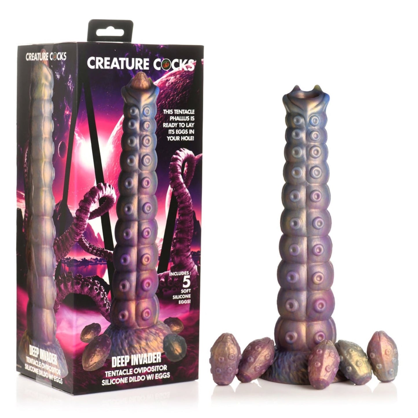 Deep Invader Silicone Ovipositor 9" Dildo