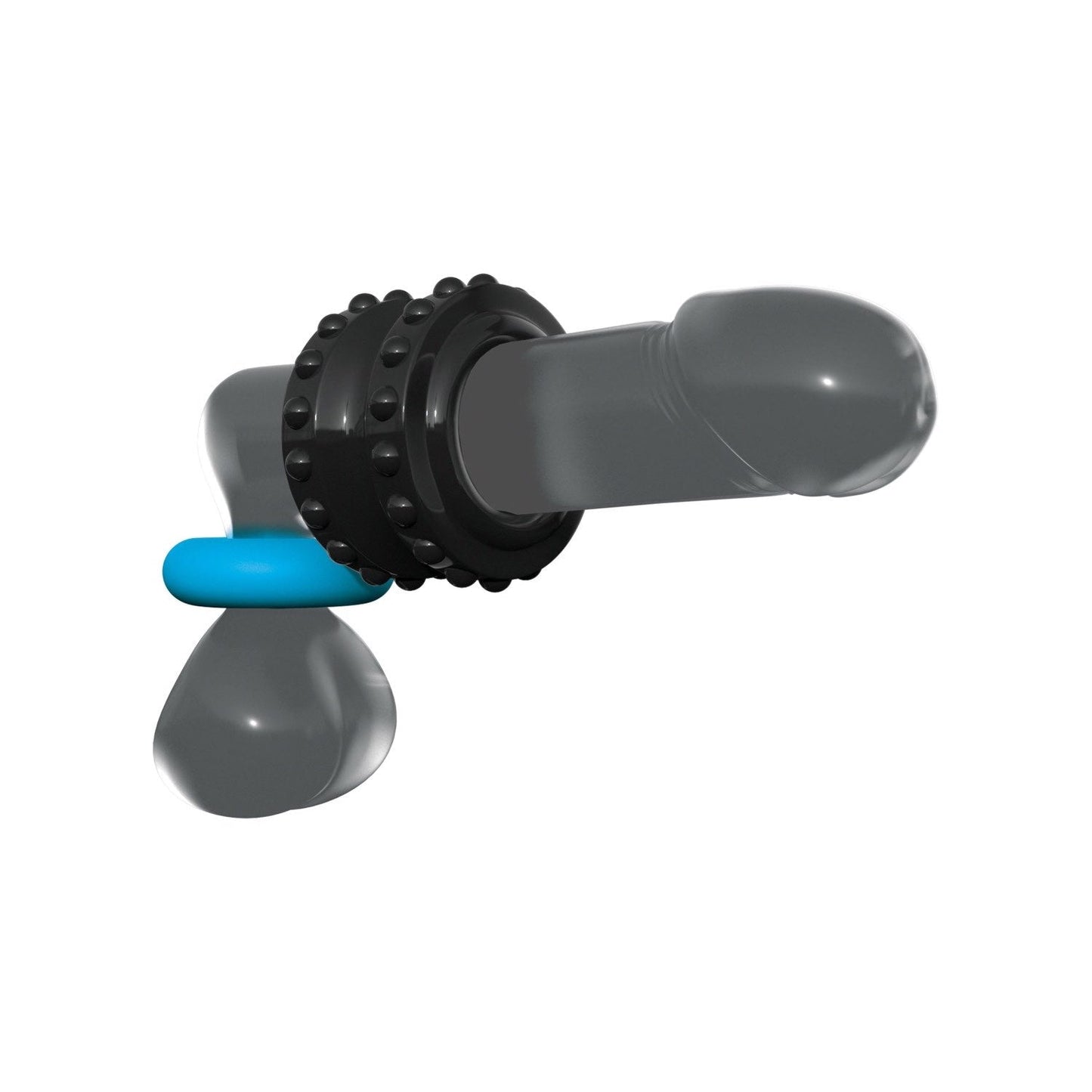 Pro Performance Beginners C-Ring - Black/Blue Cock Ring