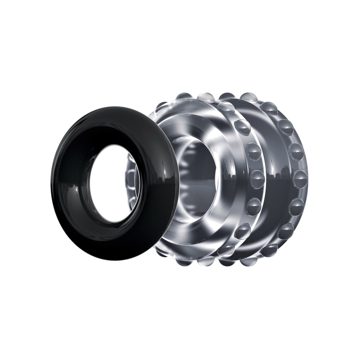 Sir Richards Pro Performance C-Ring - Clear/Black Cock Ring by Pipedream Sir Richards Pro Performance C-Ring - Clear/Black Cock Ring by Pipedream