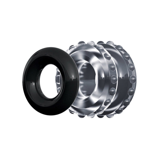 Pipedream Sir Richards Pro Performance C-Ring - Clear/Black Cock Ring Pipedream Sir Richards Pro Performance C-Ring - Clear/Black Cock Ring
