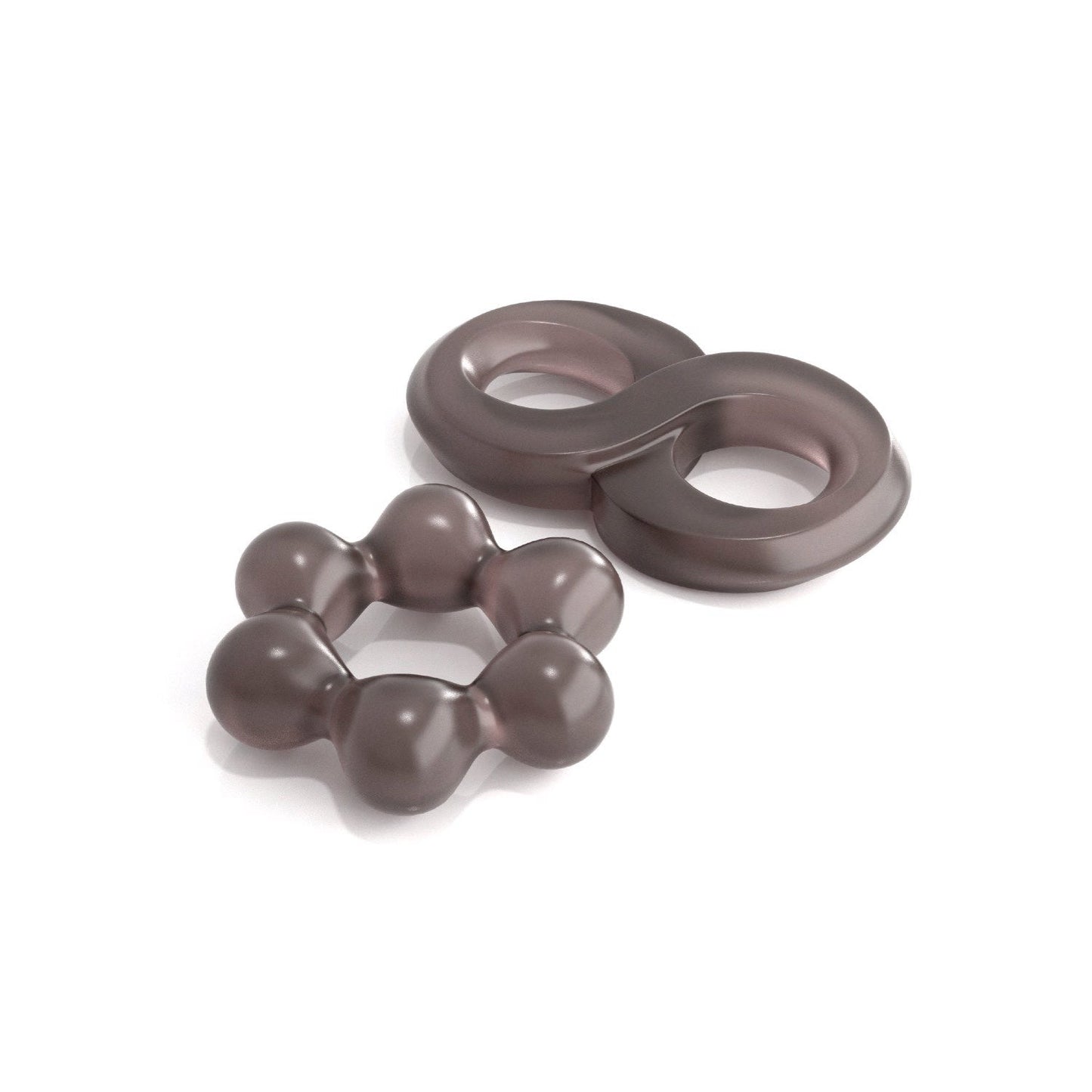 Performance Cock Ring Set - Smoke Cock Rings - Set of 2