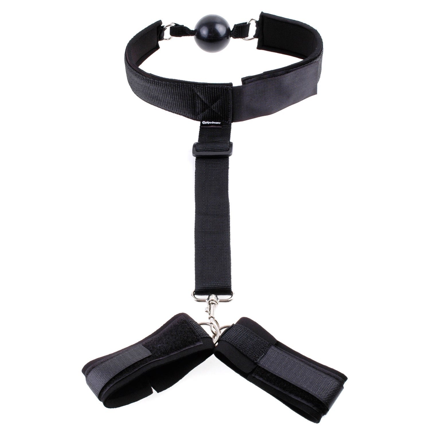 Fetish Fantasy Series Gag & Wrist Restraint - Black Restraint by Pipedream Fetish Fantasy Series Gag & Wrist Restraint - Black Restraint by Pipedream