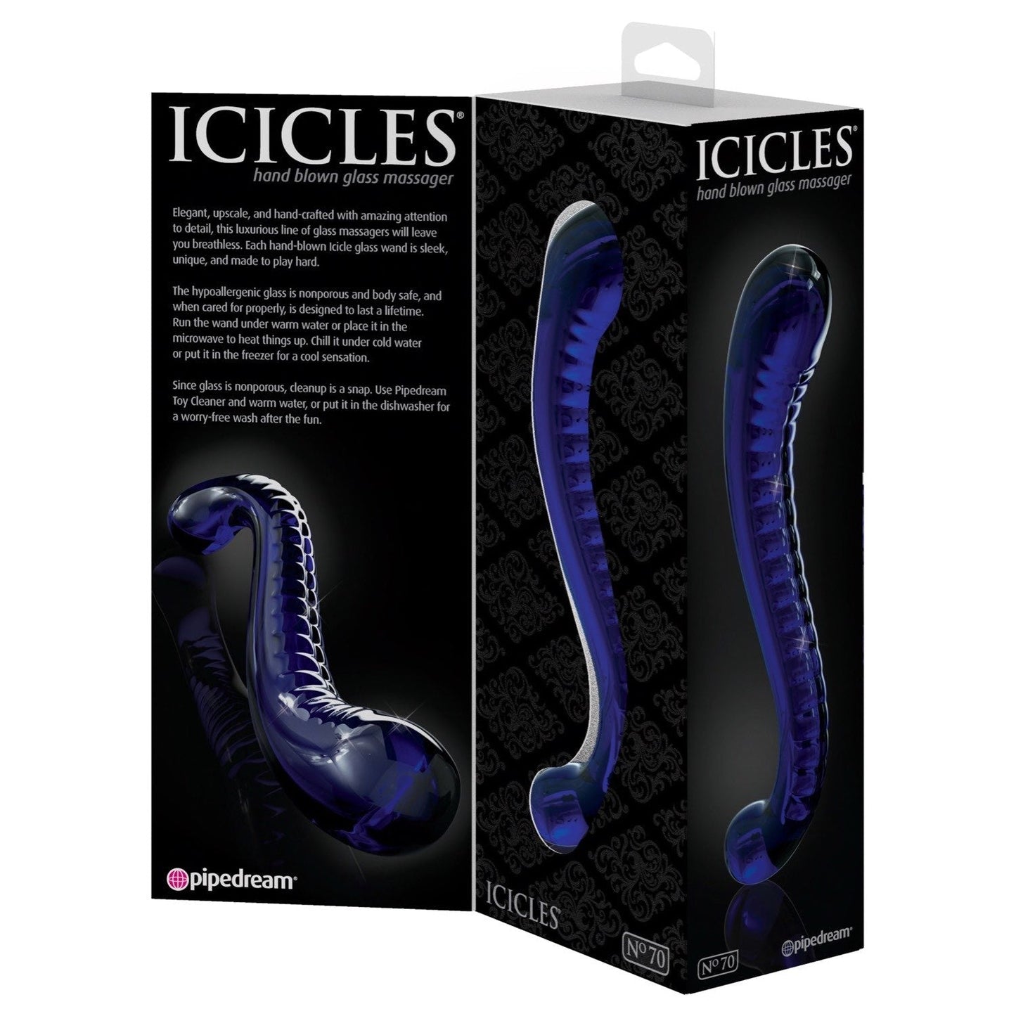 No. 70 - Blue 16.5 cm (6.5") Glass Dildo