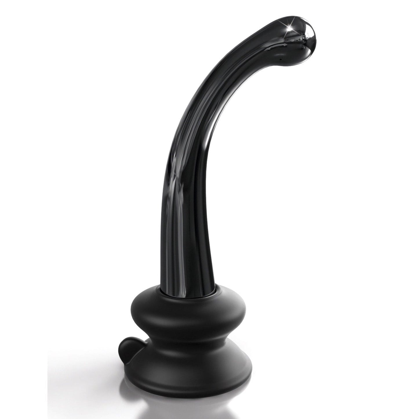 No. 87 - Black 15 cm Glass Dildo with Suction Cup Base