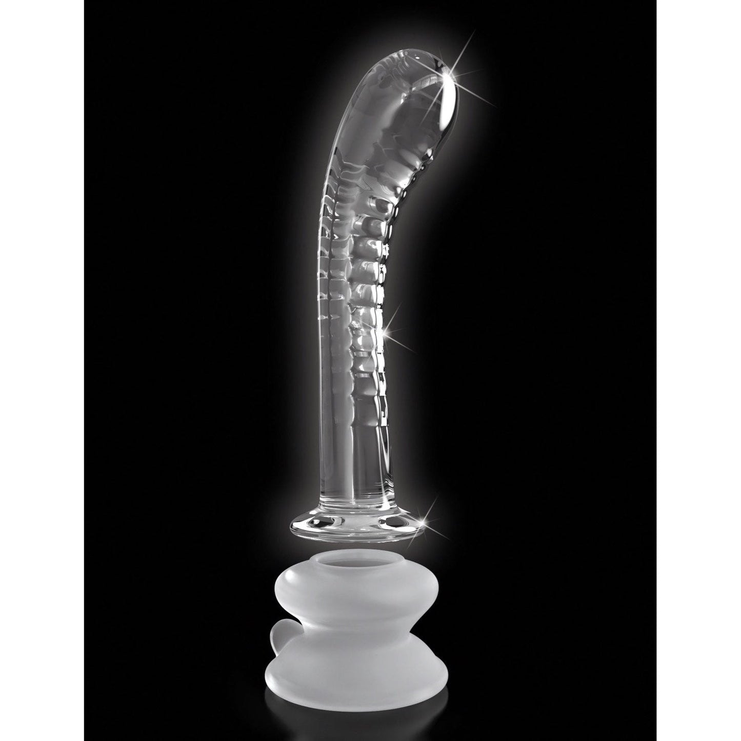 No. 88 - Clear 18 cm Glass Dildo with Suction Cup Base