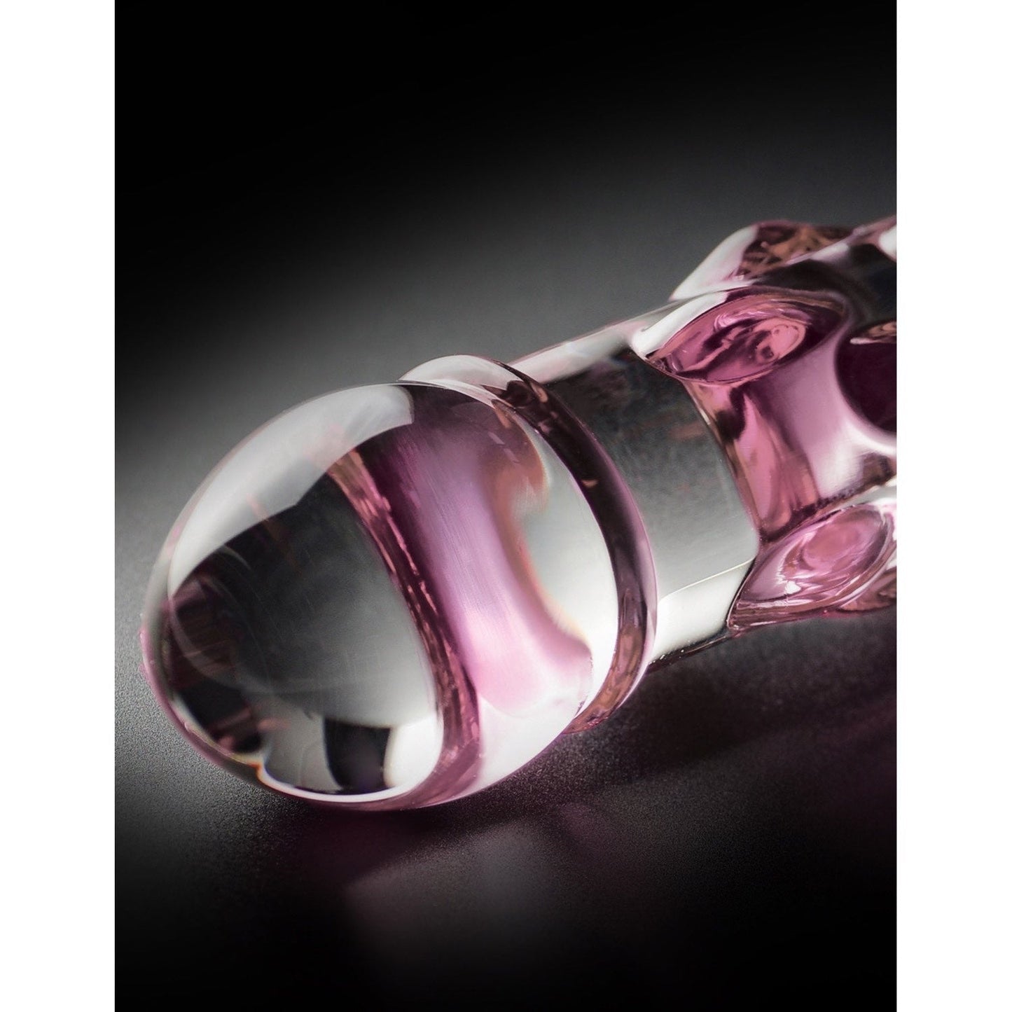 No. 6 - Clear/Pink 9" Glass Dong