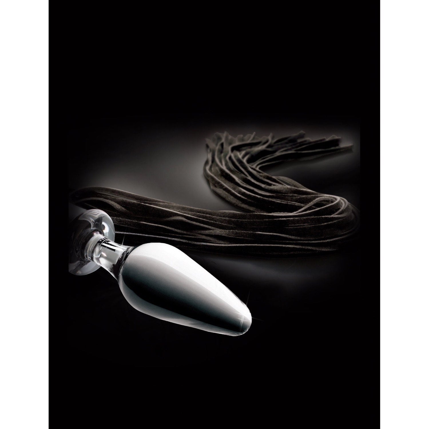 Icicles No. 49 - Clear Glass 10 cm (4") Butt Plug with Flogger Tail by Pipedream Icicles No. 49 - Clear Glass 10 cm (4") Butt Plug with Flogger Tail by Pipedream