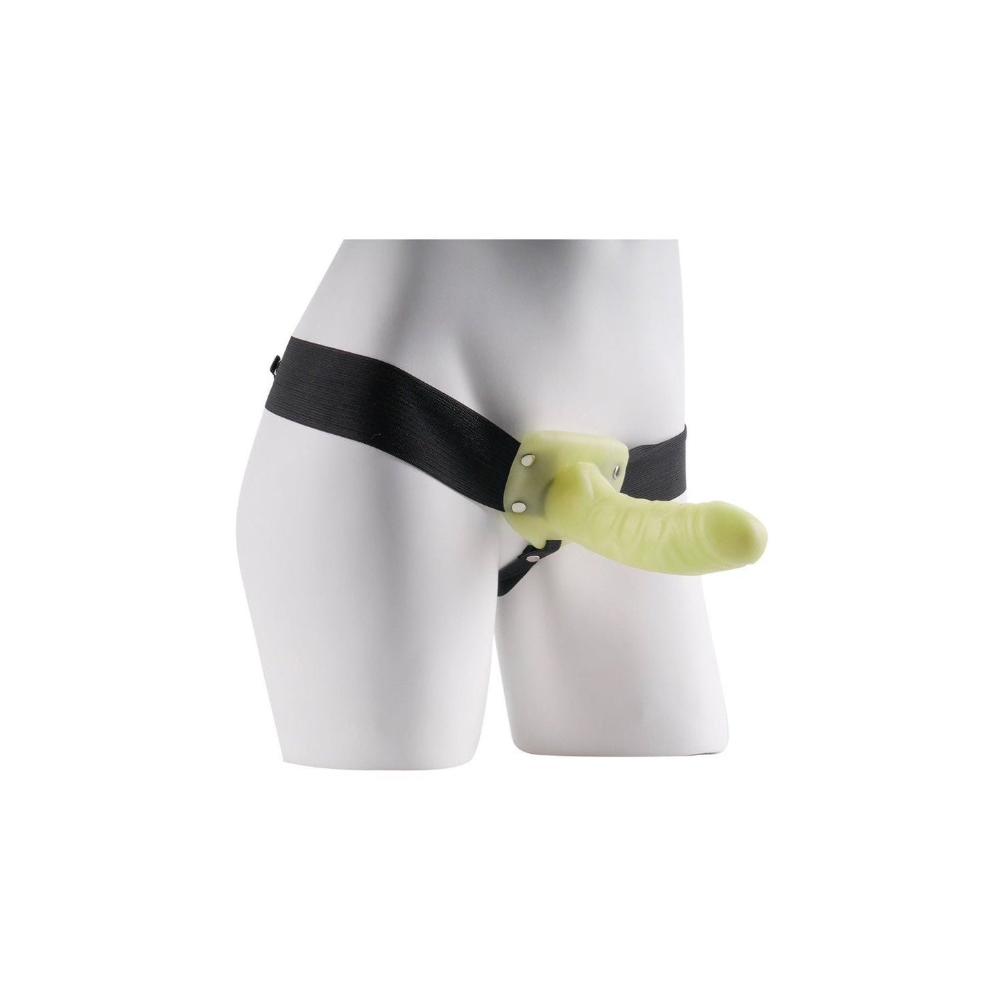 For Him Or Her Hollow Strap-on - Glow in the Dark 6" Hollow Strap-On