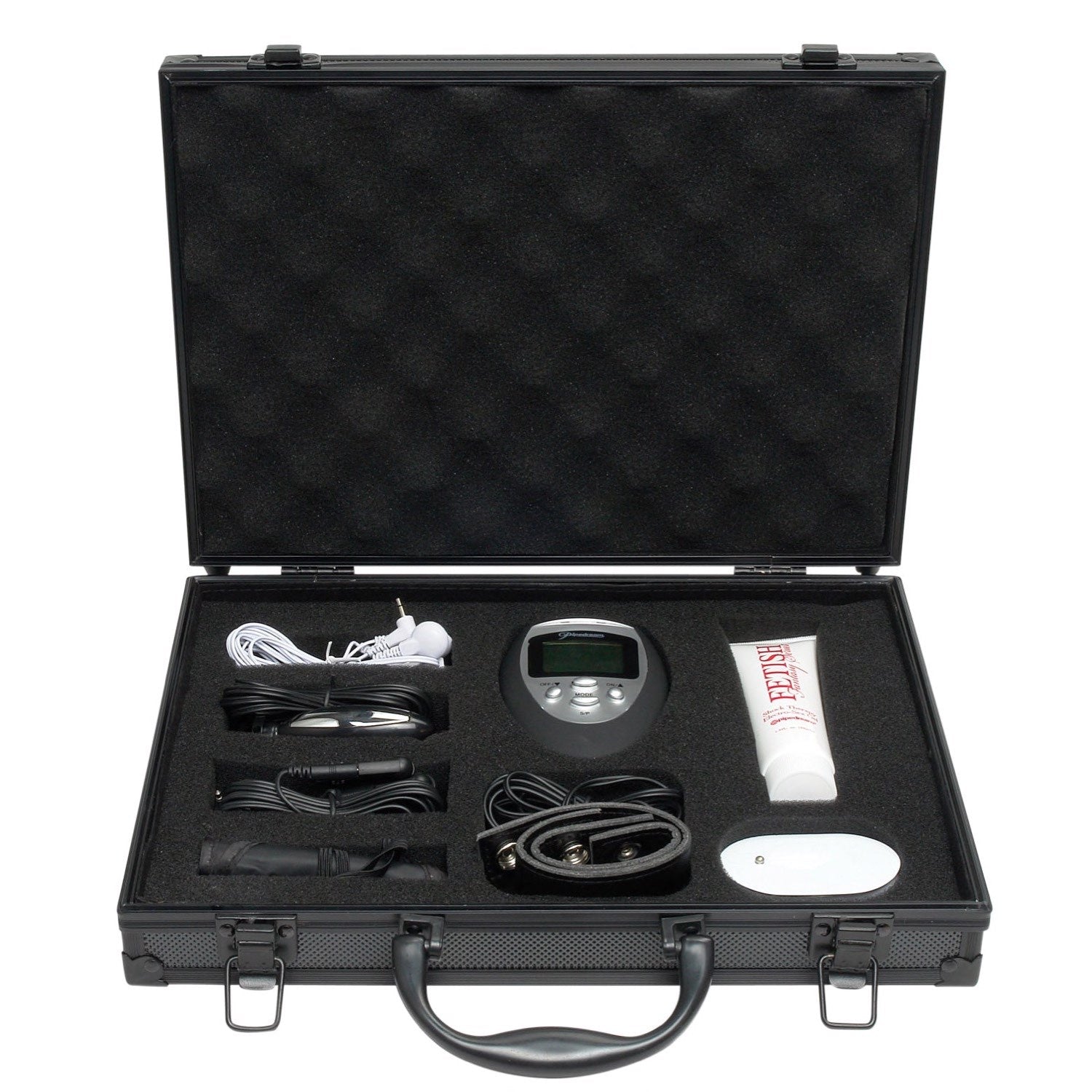 Fetish Fantasy Series Deluxe Shock Therapy Travel Kit - Electrical Stimulator Kit - 6 Piece Set by Pipedream Fetish Fantasy Series Deluxe Shock Therapy Travel Kit - Electrical Stimulator Kit - 6 Piece Set by Pipedream
