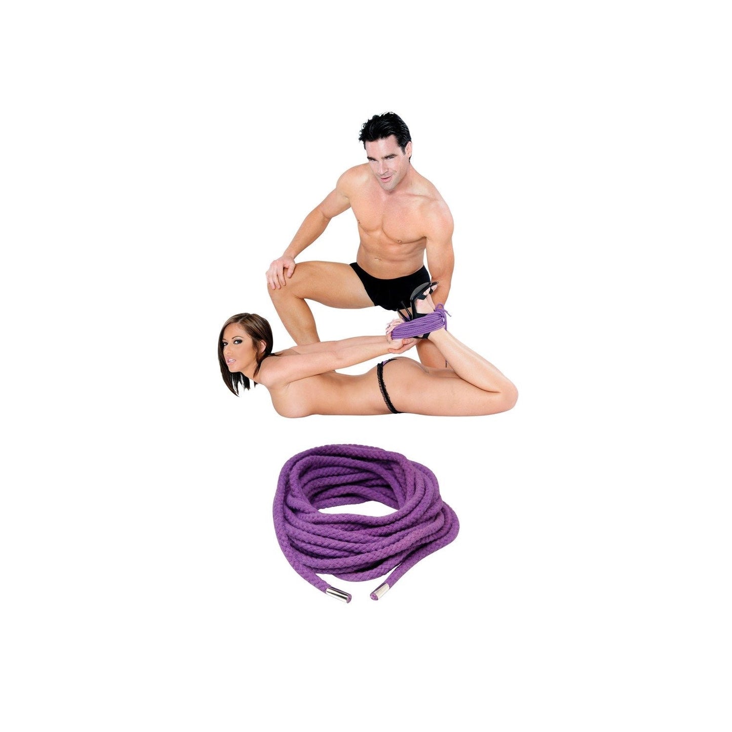 Japanese Silk Rope - Purple Bondage Rope - 10.5 m Length
