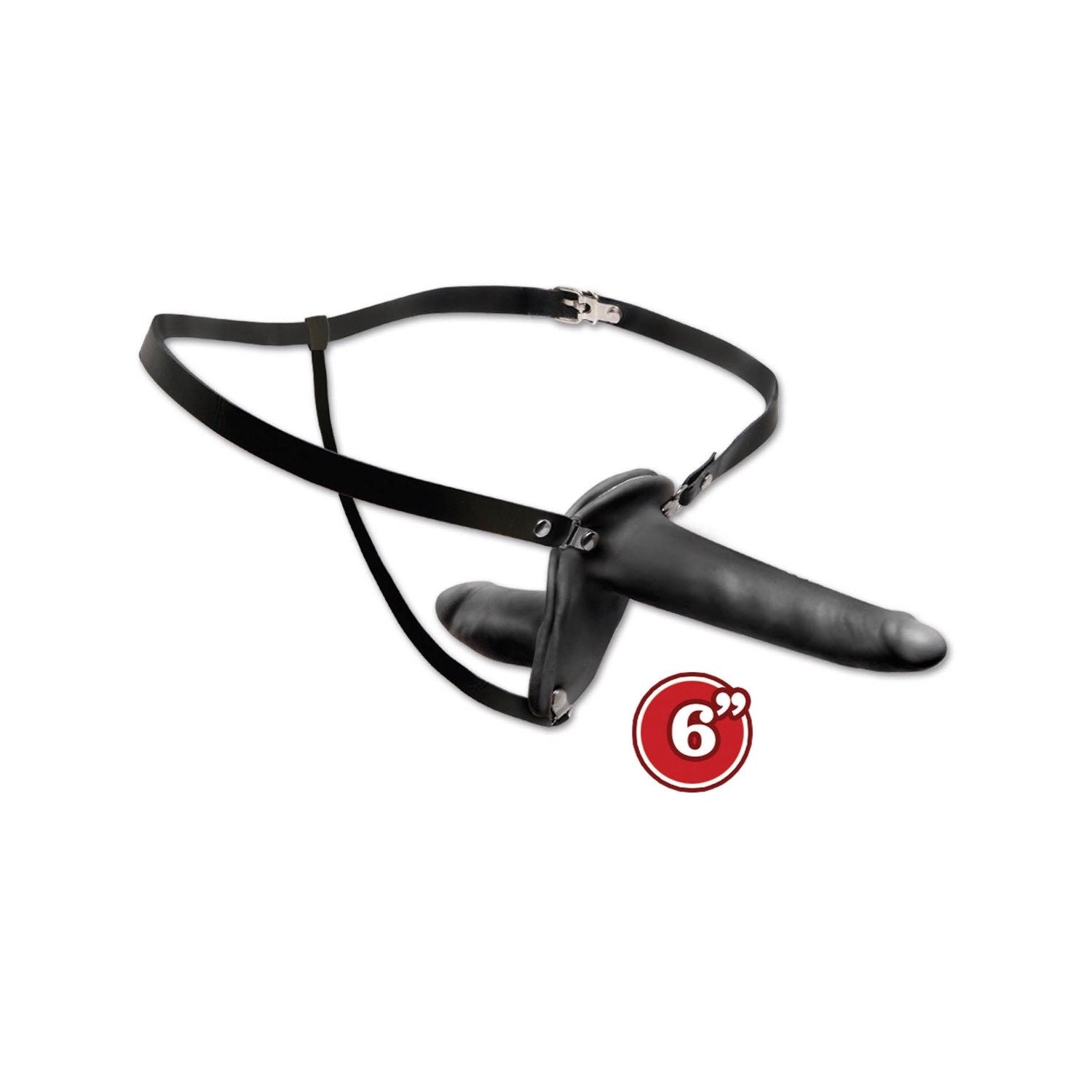 Fetish Fantasy Series Double Penetrix Strap-On - Black 15.2 cm (6") Strap-On with 10.2 cm (4") Vaginal Plug by Pipedream Fetish Fantasy Series Double Penetrix Strap-On - Black 15.2 cm (6") Strap-On with 10.2 cm (4") Vaginal Plug by Pipedream