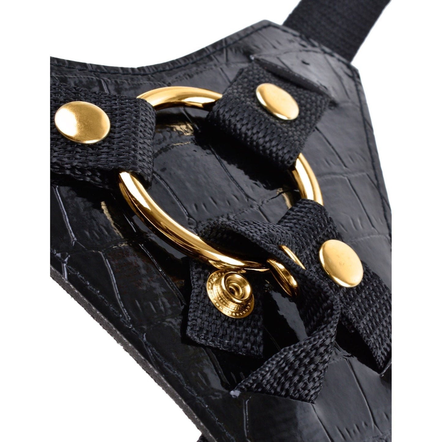 Designer Strap-On - Black/Gold 18 cm (7") Strap-On