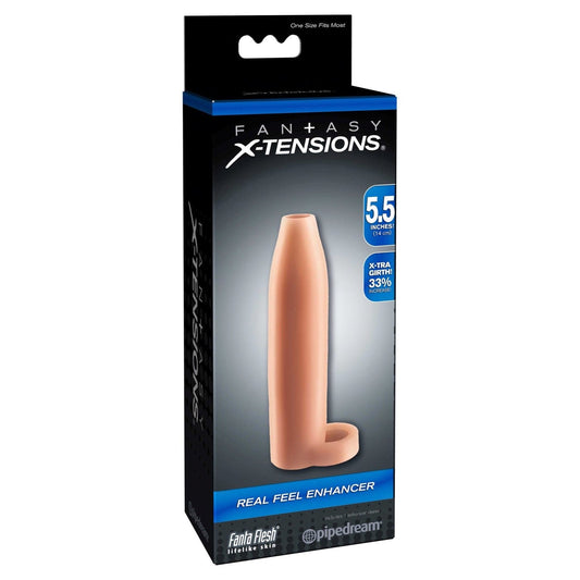 Pipedream Fantasy X-Tensions Real Feel Enhancer - Flesh Girth Enhancing Penis Sleeve with Ball Strap Pipedream Fantasy X-Tensions Real Feel Enhancer - Flesh Girth Enhancing Penis Sleeve with Ball Strap