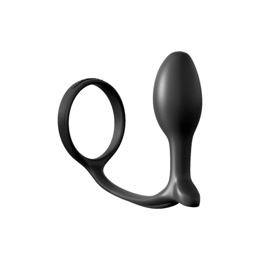 Pipedream Anal Fantasy Collection Ass-Gasm Cock Ring Beginners Plug - Black Cock Ring with Anal Plug Pipedream Anal Fantasy Collection Ass-Gasm Cock Ring Beginners Plug - Black Cock Ring with Anal Plug