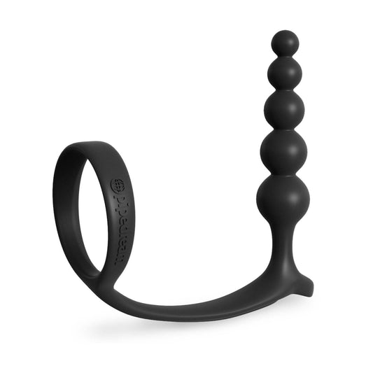 Pipedream Anal Fantasy Collection Ass-Gasm Cockring Anal Beads - Black Cock Ring with Anal Plug Pipedream Anal Fantasy Collection Ass-Gasm Cockring Anal Beads - Black Cock Ring with Anal Plug