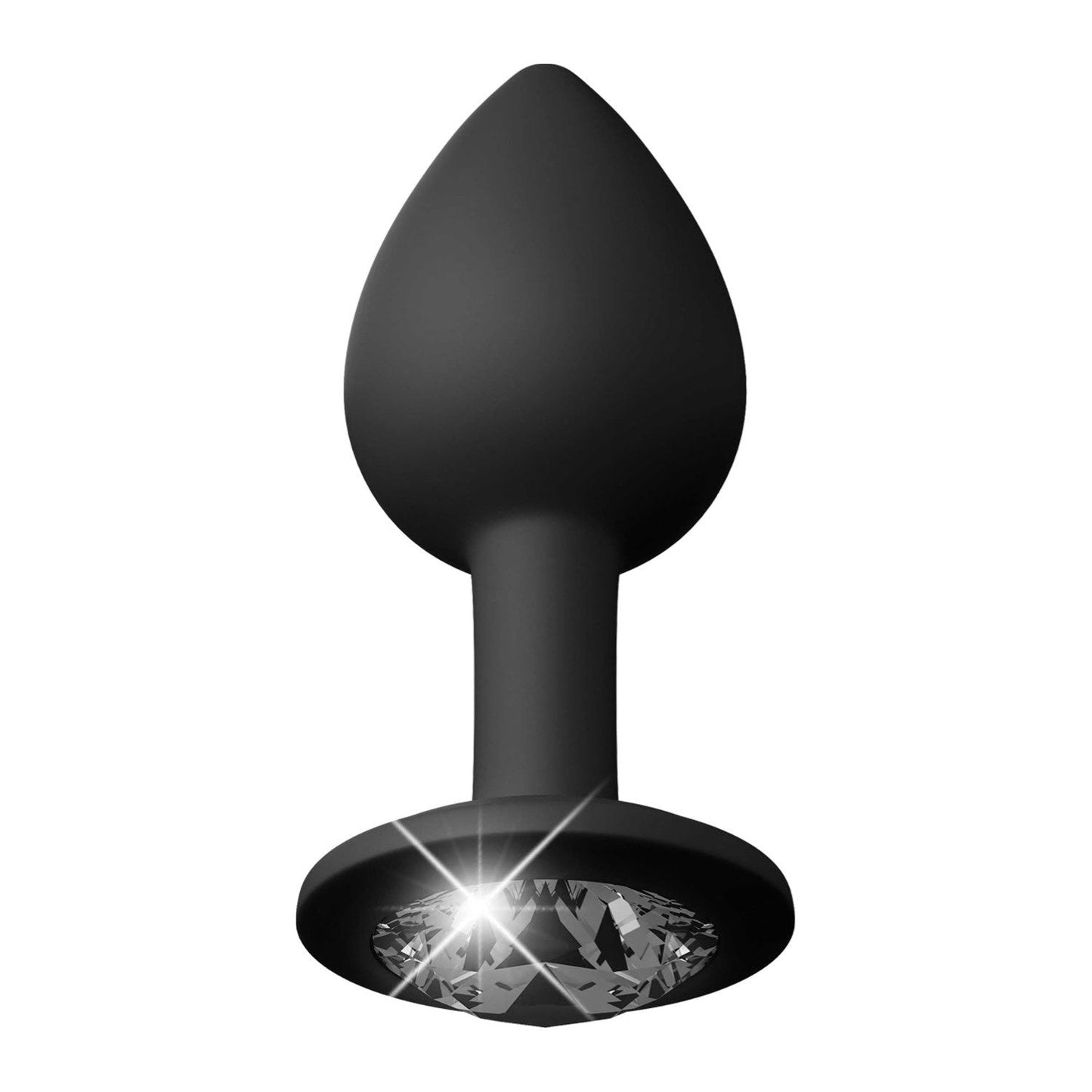 HOOKUP Crotchless Secret Gem - Black Panty with Gem Plug - XL/XXL Size