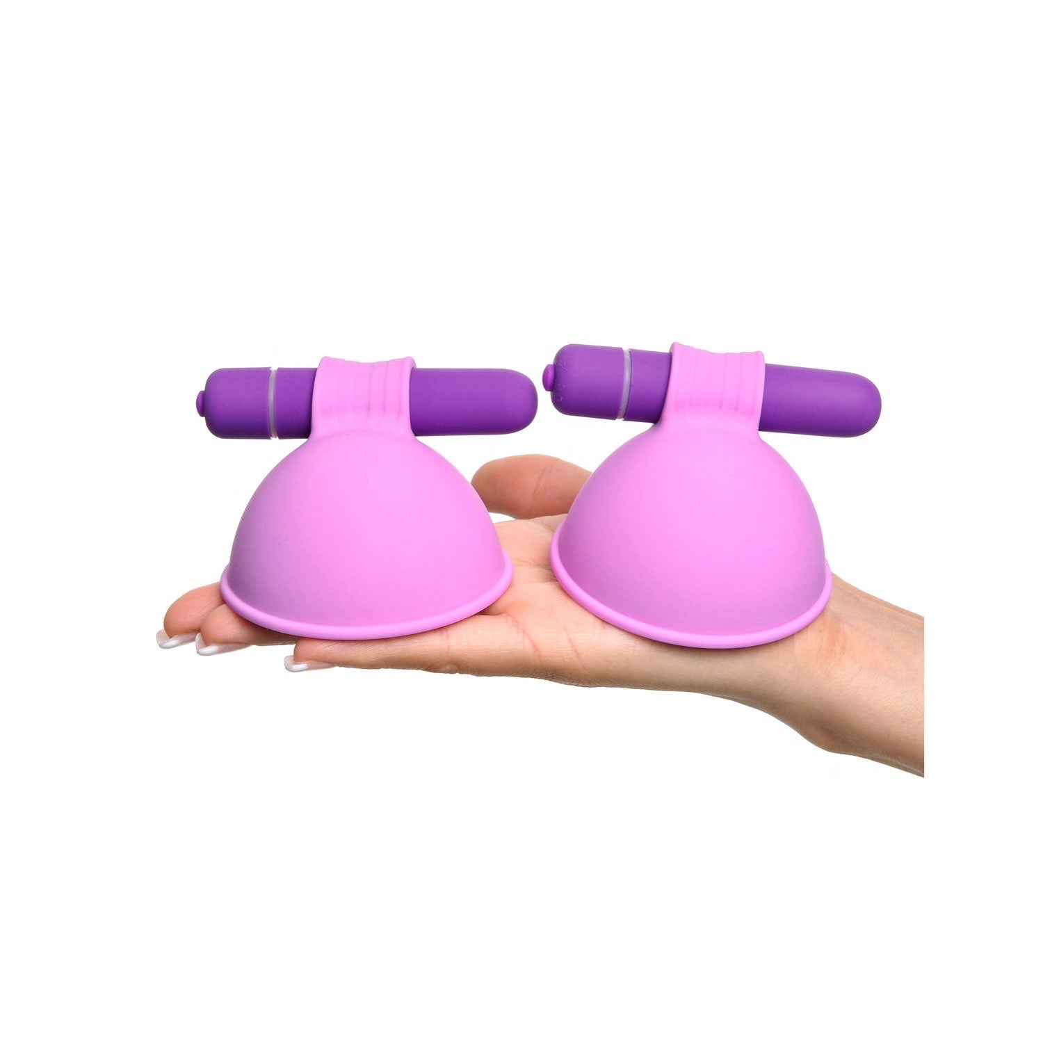 Fantasy For Her Vibrating Breast Suck-Hers - Purple 7 cm Vibrating Breast Suckers - Set of 2 by Pipedream Fantasy For Her Vibrating Breast Suck-Hers - Purple 7 cm Vibrating Breast Suckers - Set of 2 by Pipedream