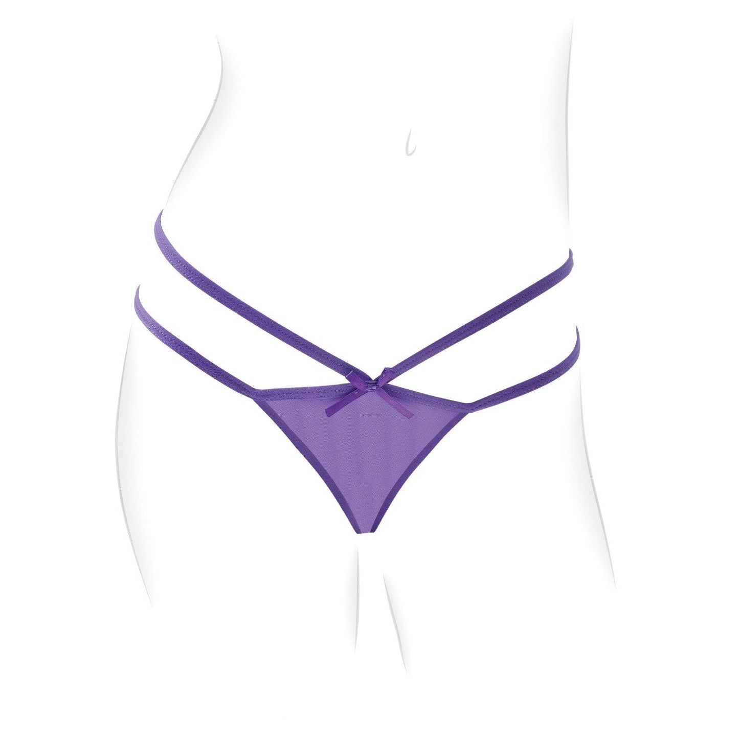 Petite Panty Thrill-Her - Purple Vibrating Panties with Wireless Remote