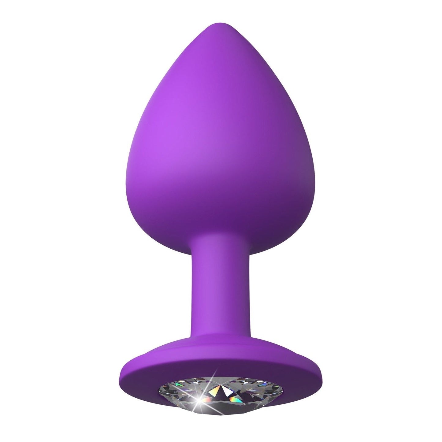 Little Gem Large Plug - Purple 9.6 cm Butt Plug with Jewel Base