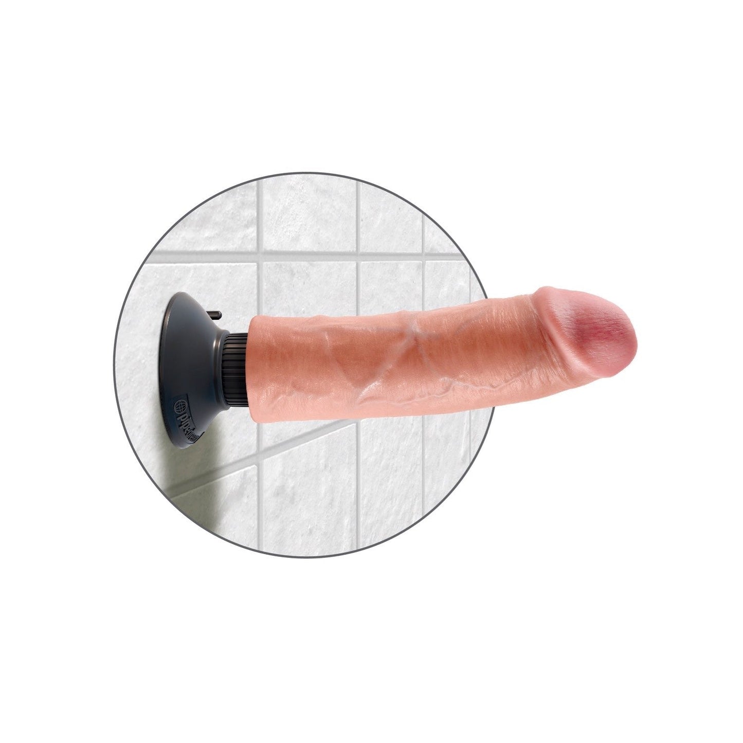 8" Vibrating Cock - Flesh 20.3 cm Vibrating Dong