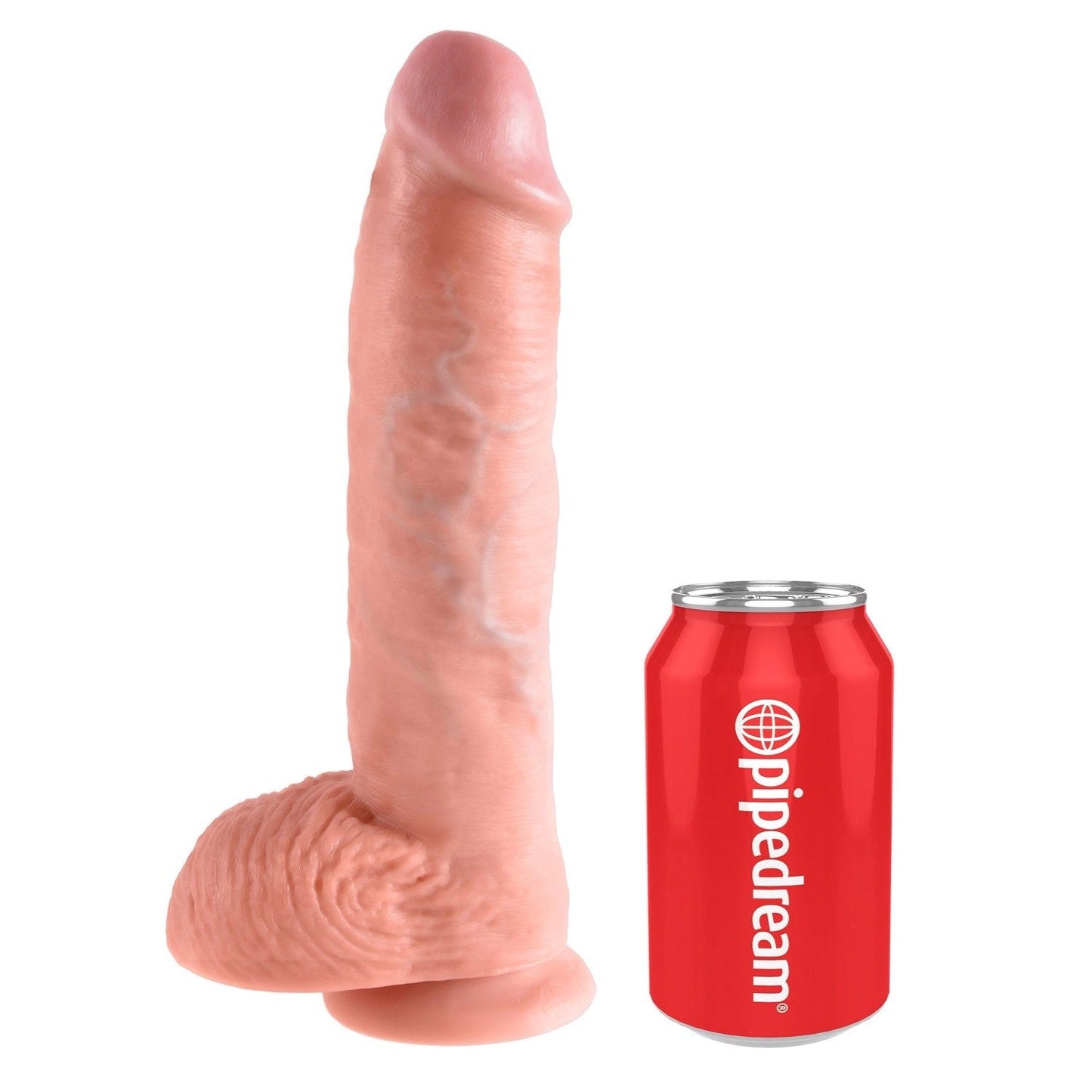 10" Cock With Balls - Flesh 25.4 cm (10") Dong
