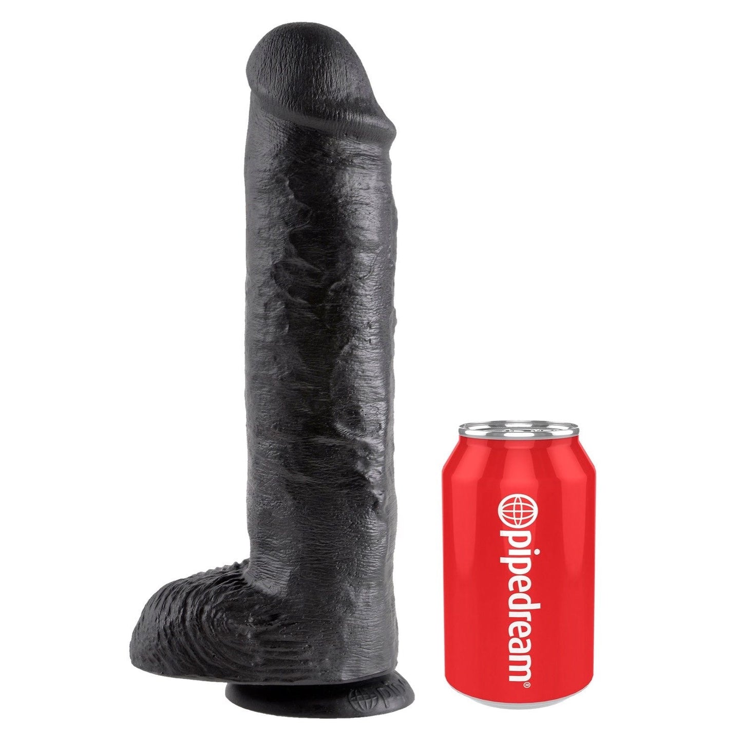 11" Cock With Balls - Black 28 cm (11") Dong