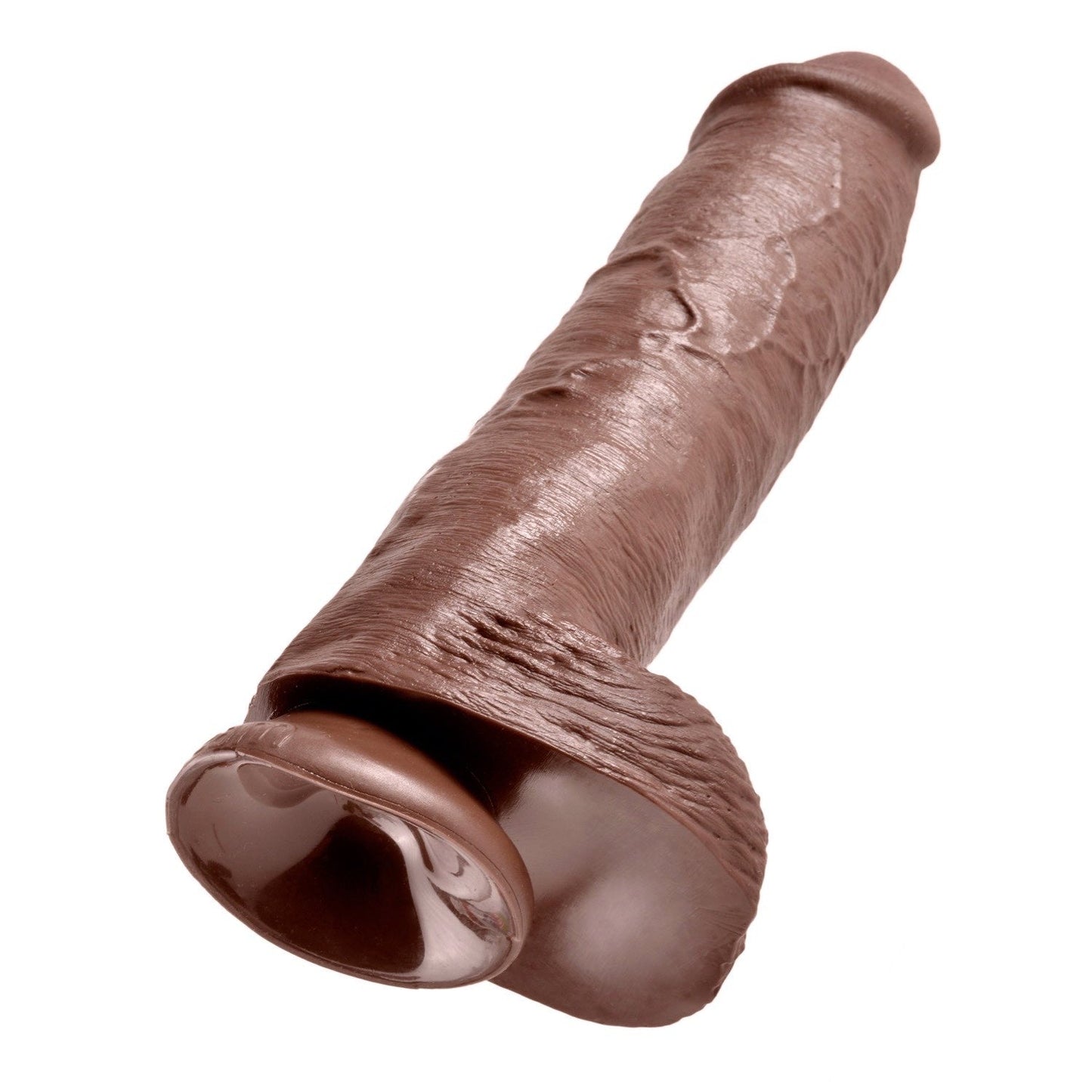 11" Cock With Balls - Brown 28 cm (11") Dong