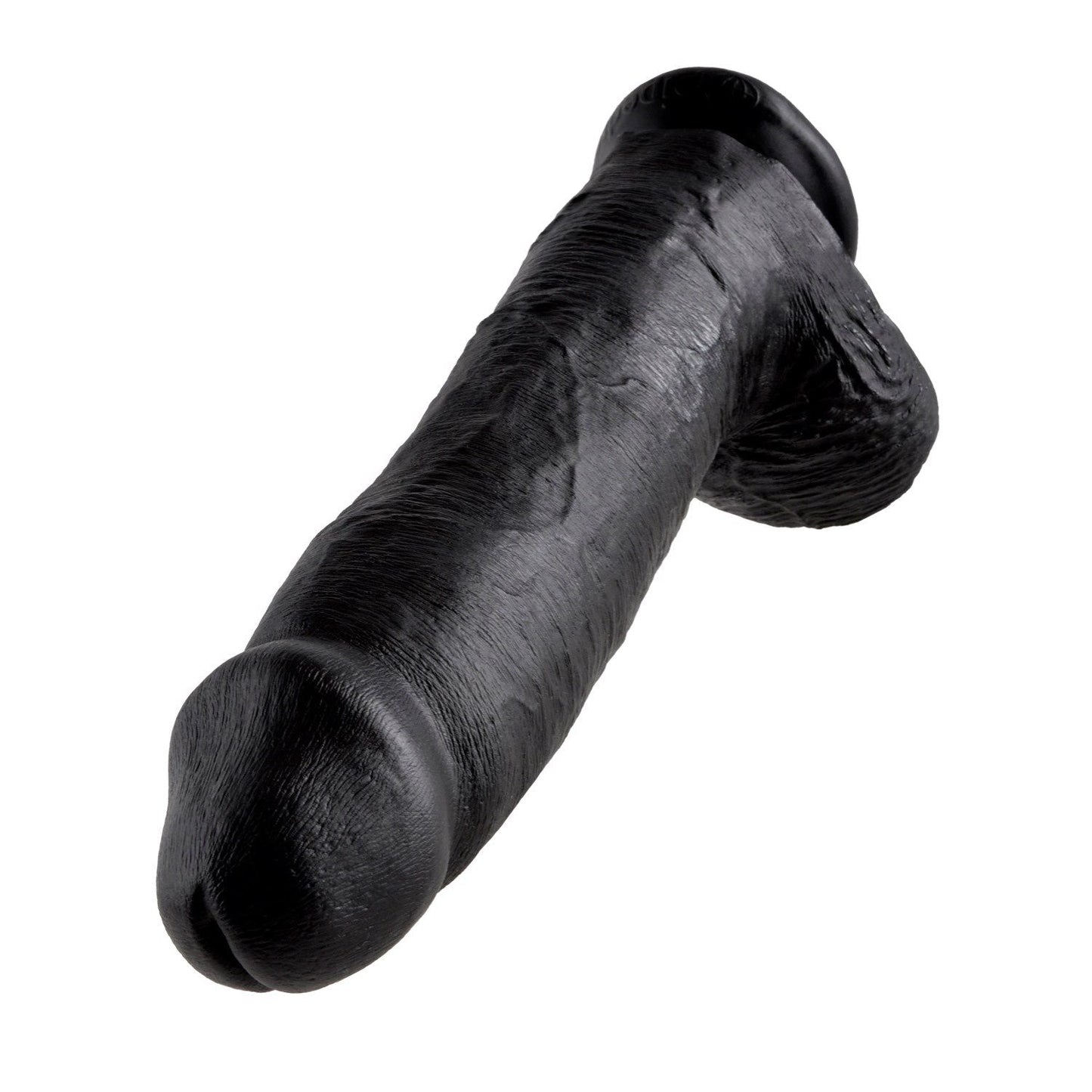 12" Cock With Balls - Black 30.5 cm (12") Dong