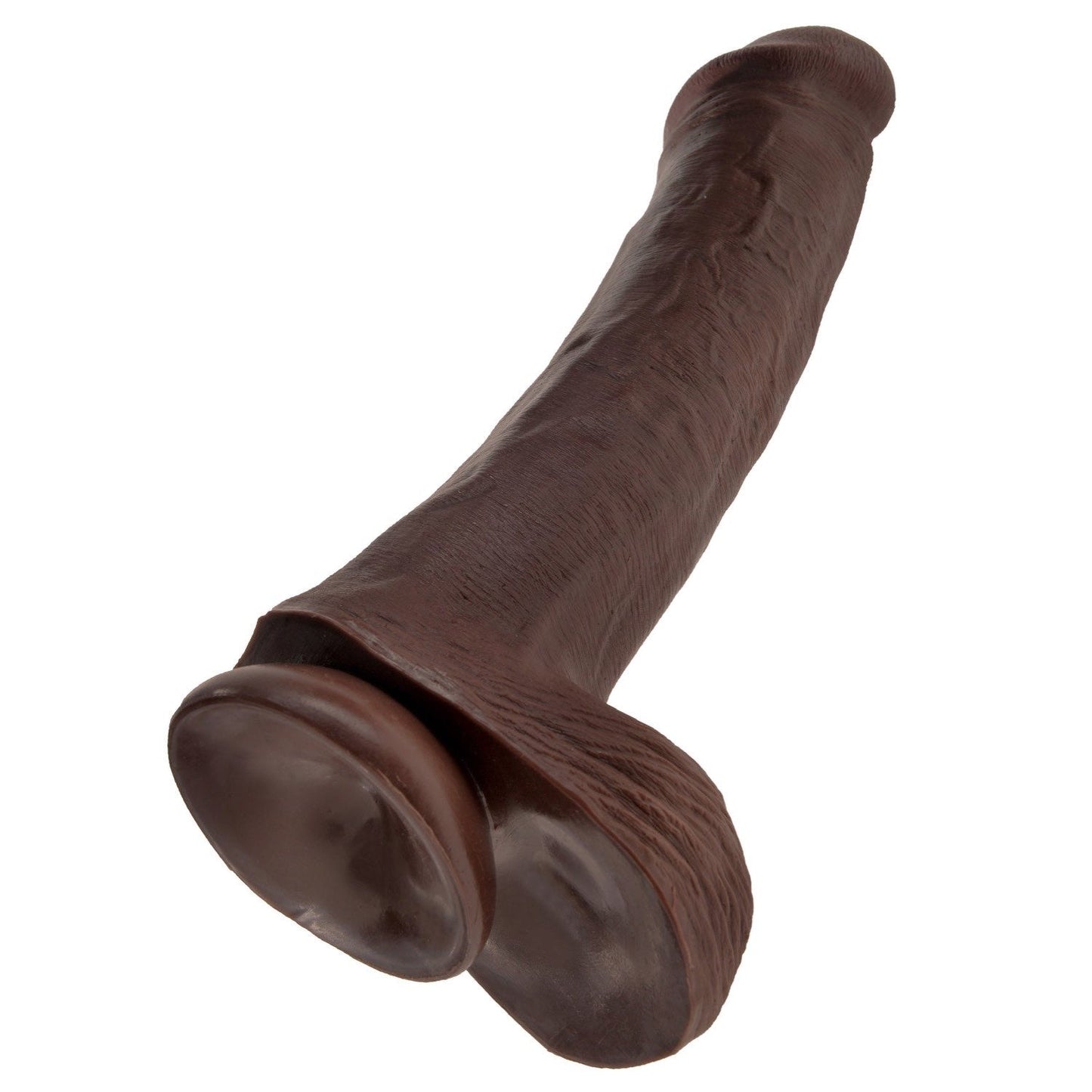 13IN Cock with Balls - Brown