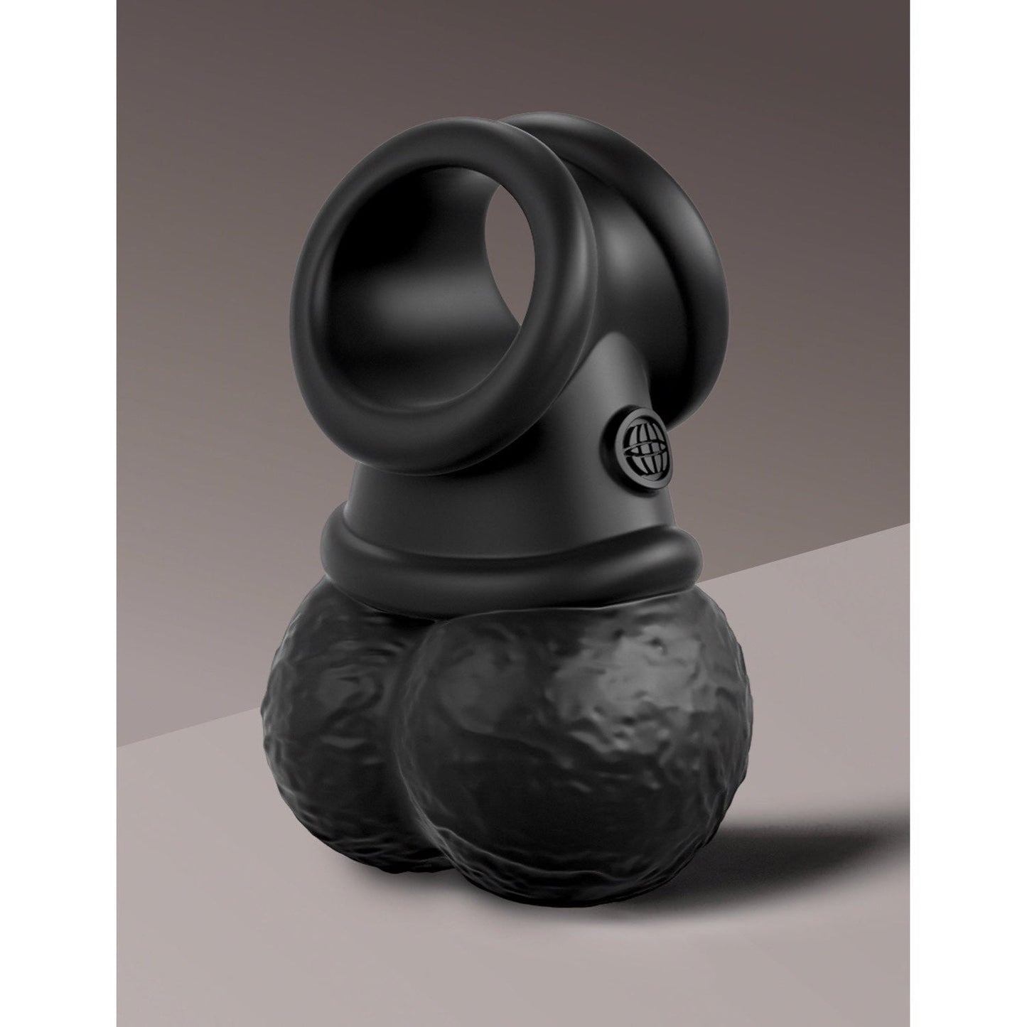 Elite Swinging Silicone Balls - Black Cock Ring