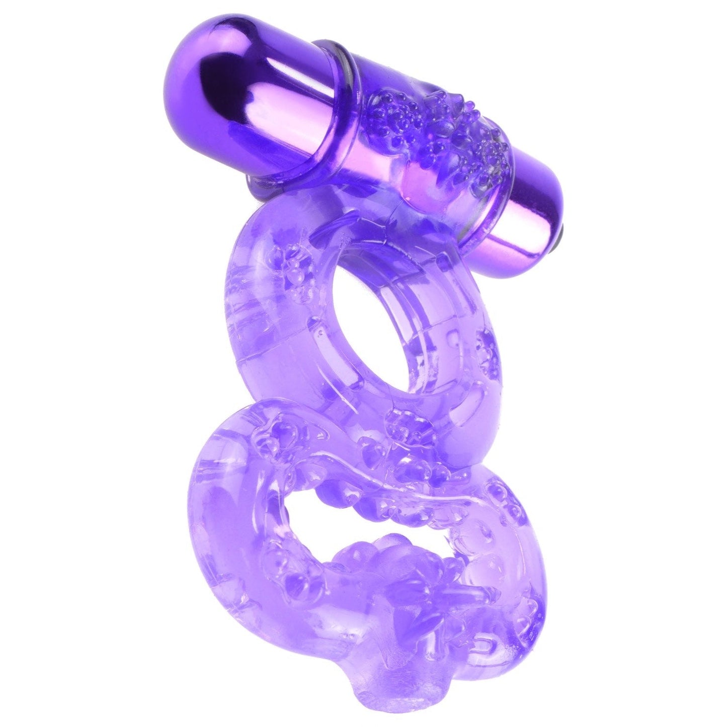 Infinity Super Ring - Purple Vibrating Cock & Balls Ring