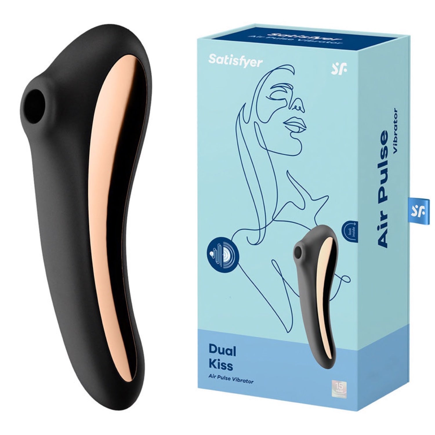 Satisfyer Dual Kiss - Black by Satisfyer Satisfyer Dual Kiss - Black by Satisfyer