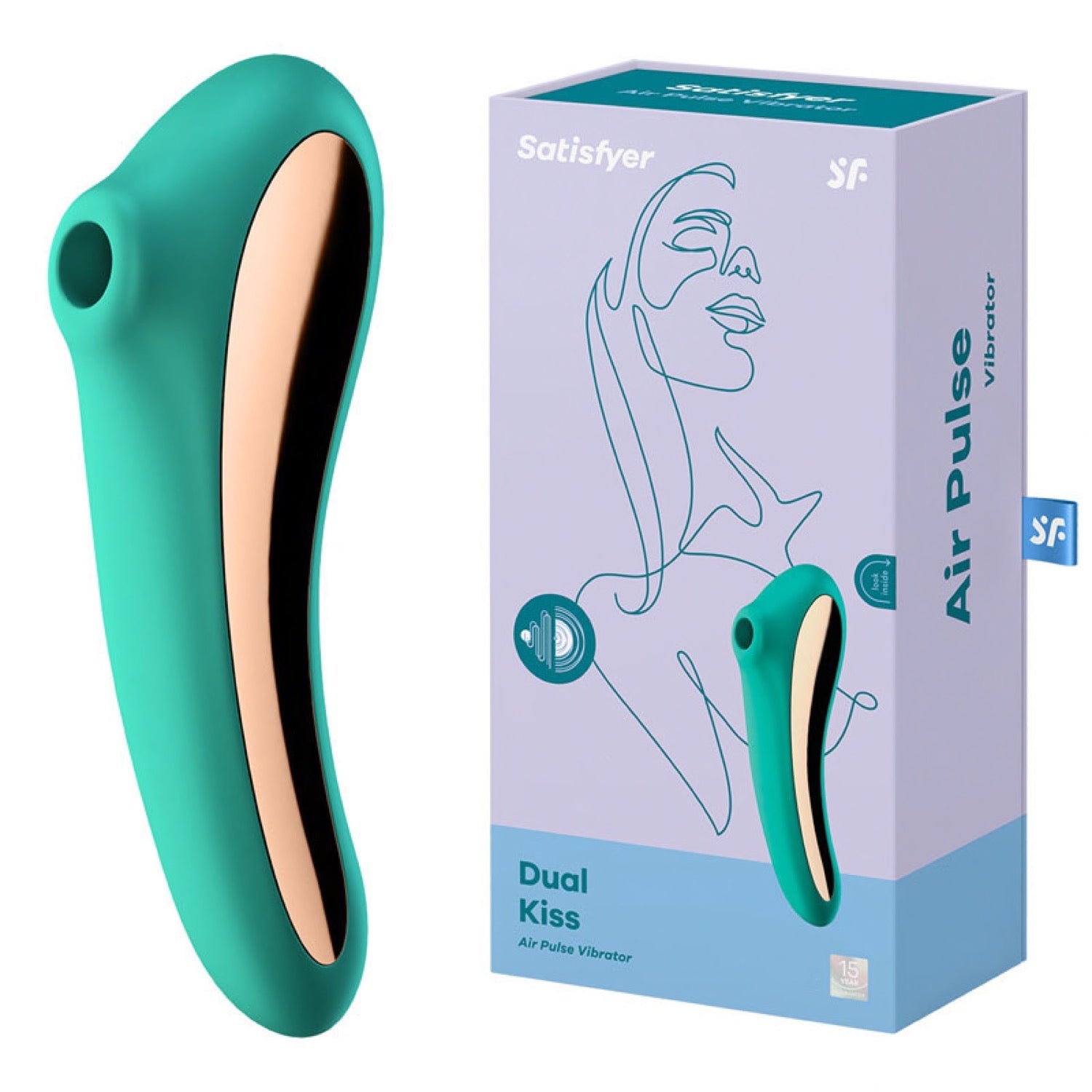 Satisfyer Dual Kiss - Turquoise by Satisfyer Satisfyer Dual Kiss - Turquoise by Satisfyer