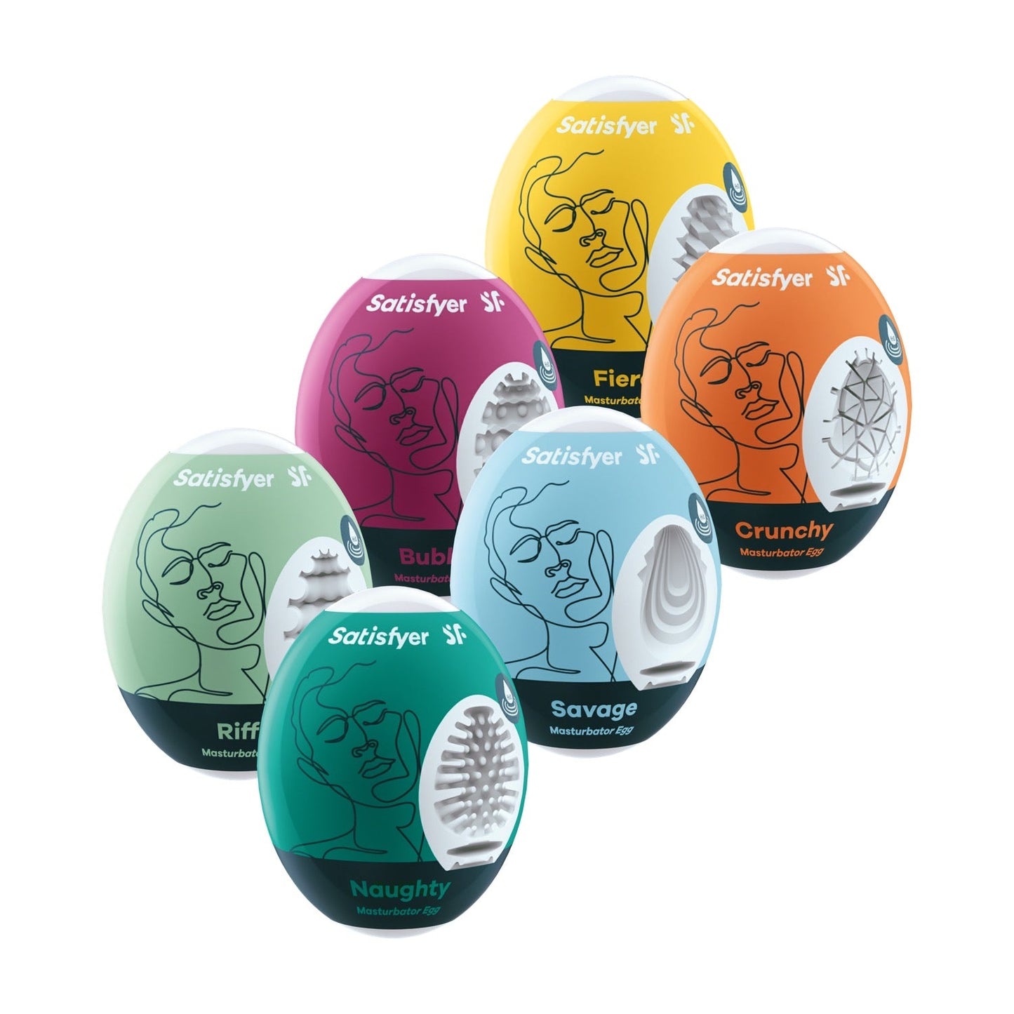 Masturbator Eggs - Mixed 6 Pack - White
