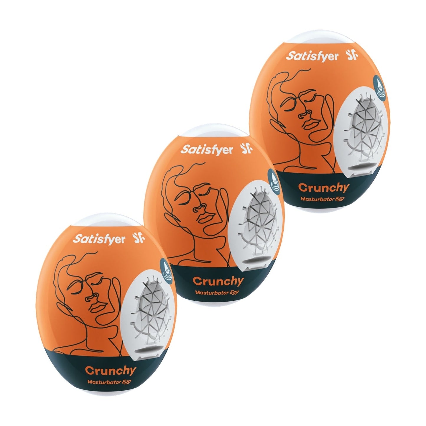 Masturbator Eggs - Crunchy 3 Pack - White