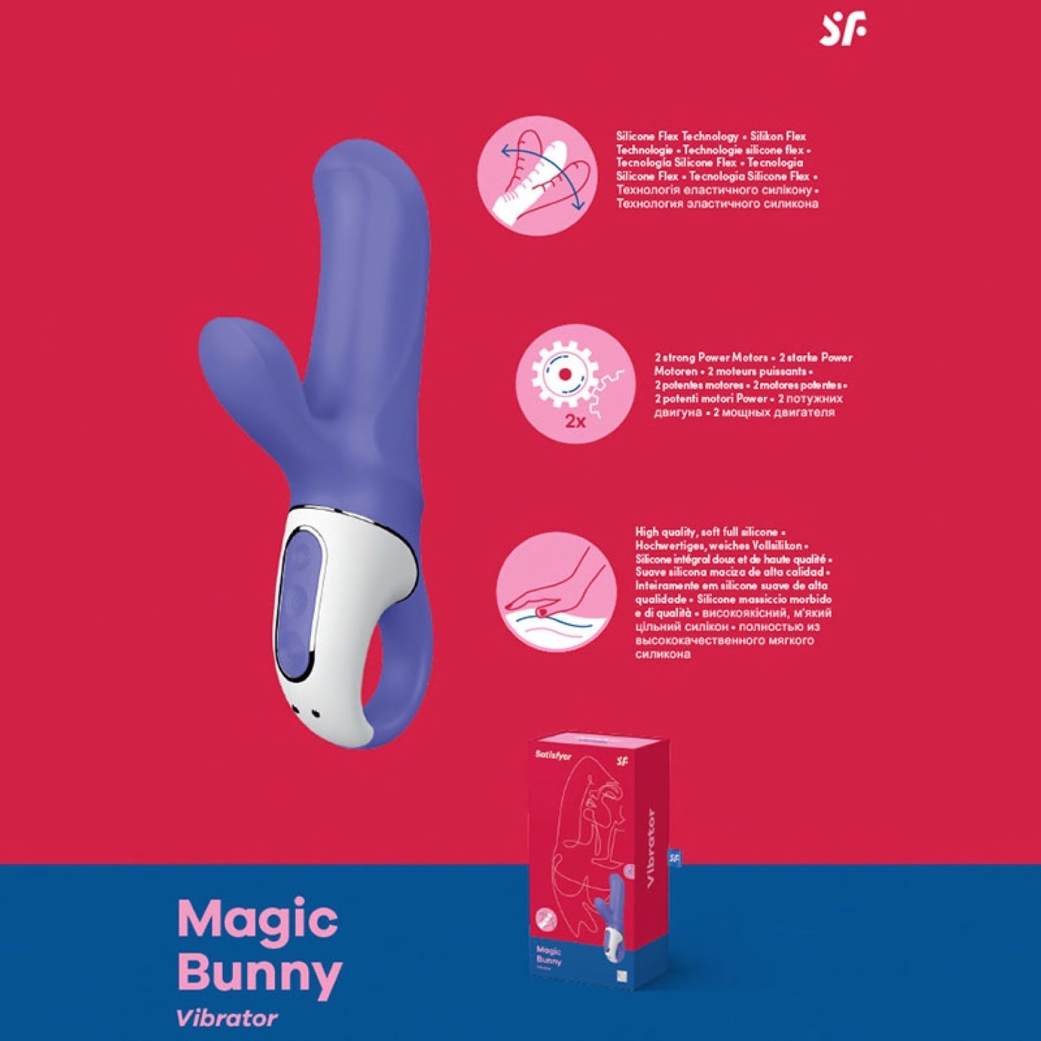 संतुष्ट करनेवाला वाइब्स - मैजिक बनी - बैंगनी by Satisfyer संतुष्ट करनेवाला वाइब्स - मैजिक बनी - बैंगनी by Satisfyer