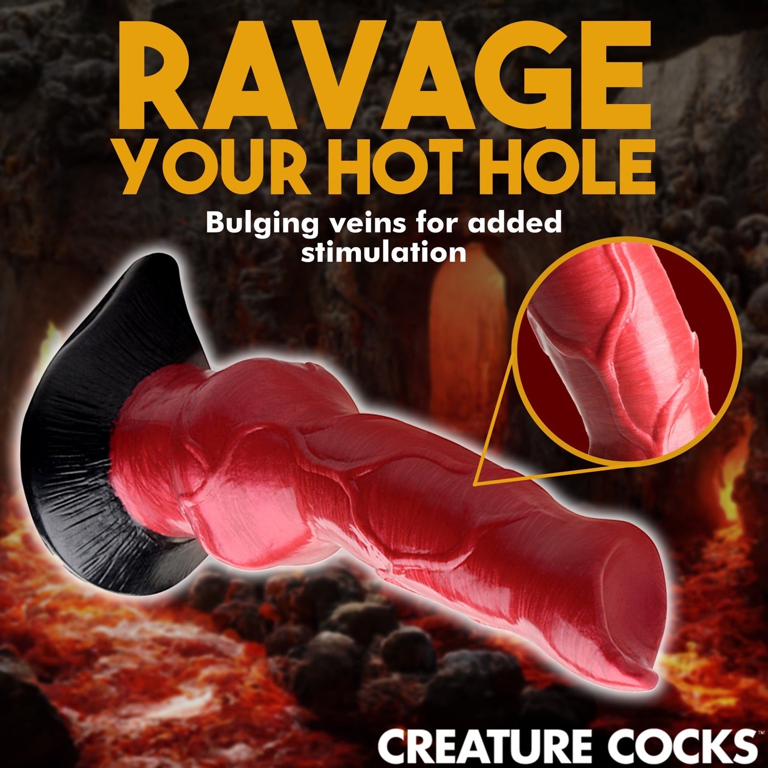Creature Cocks Hell-Hound Canine Penis Silicone 7.5&quot; Dildo by XR Brands