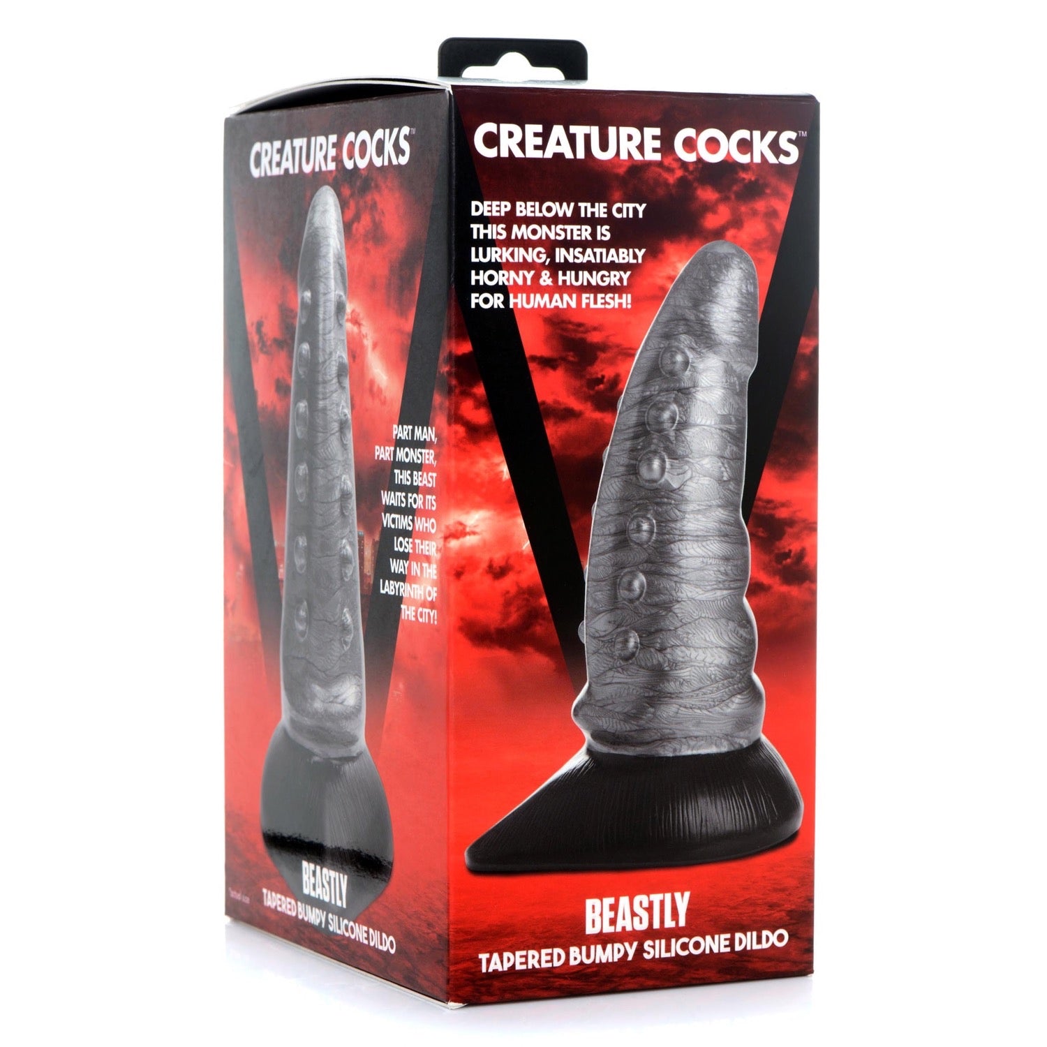 Creature Cocks Beastly Tapered Bumpy Silicone 8.3&quot; Dildo by XR Brands