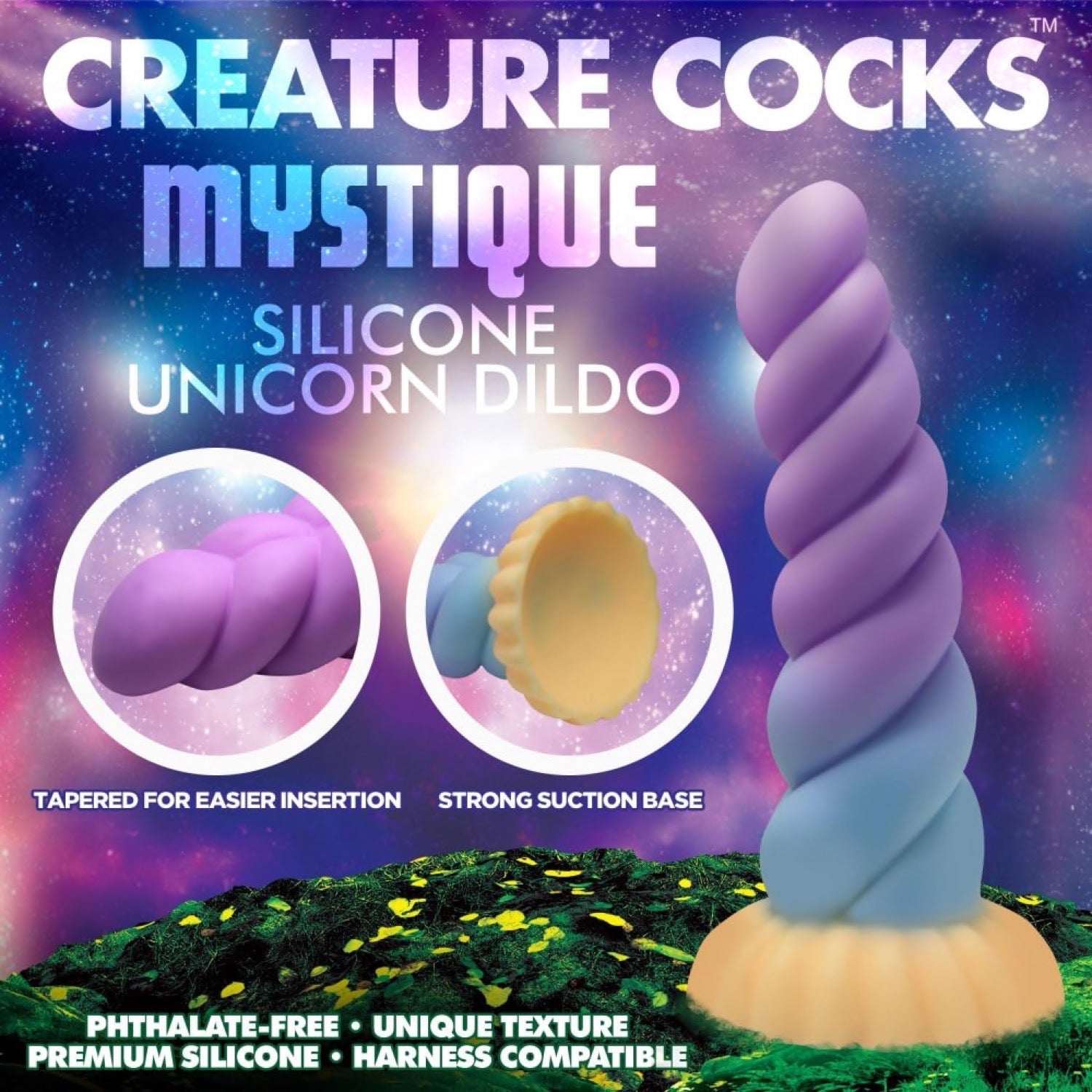 Creature Cocks Mystique Silicone Unicorn 8.3&quot; Dildo by XR Brands