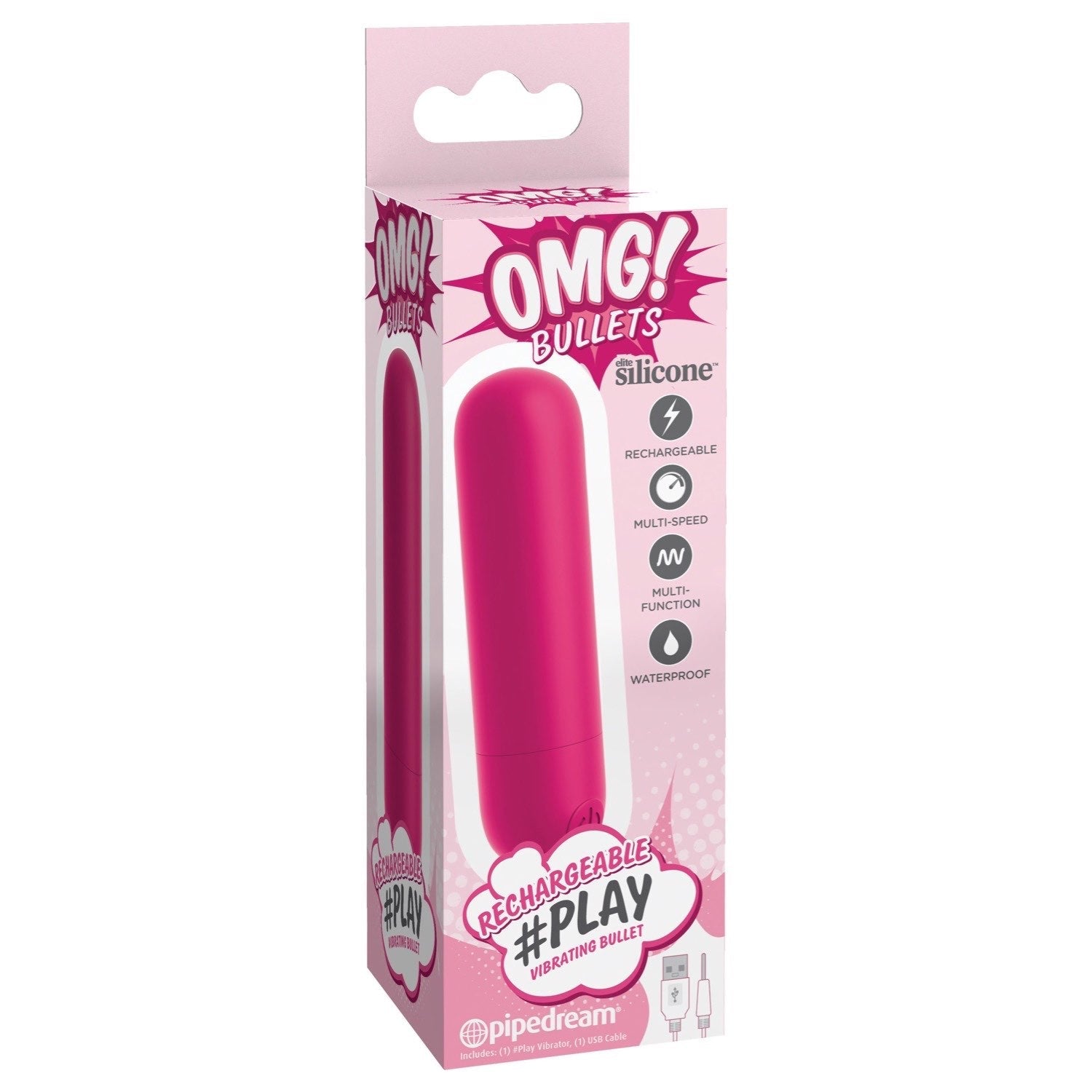 Omg! OMG! Bullets #Play - Fuchsia USB Rechargeable Bullet by Pipedream