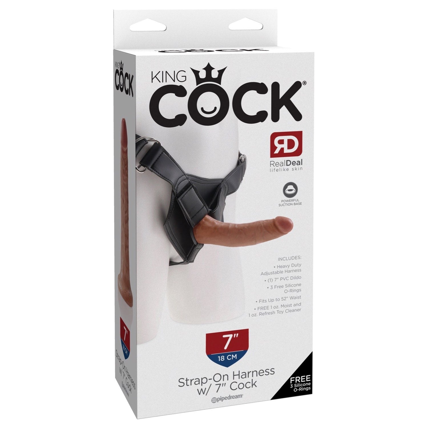 King Cock Strap-on Harness w/ 7IN Cock by Pipedream