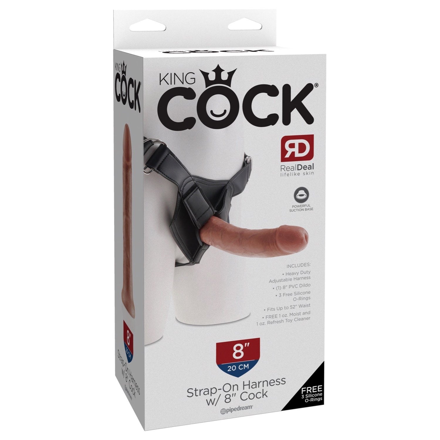 King Cock Strap-on Harness w/ 8IN Cock by Pipedream