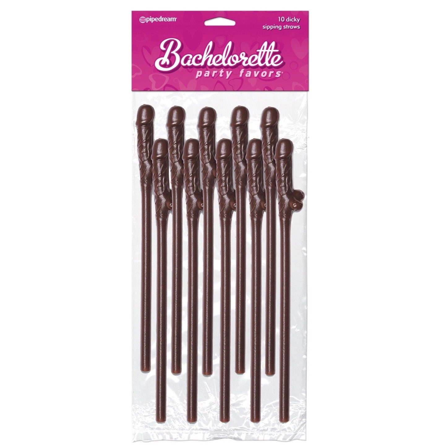 Dicky Sipping Straws - Chocolate Coloured Straws - Set of 10