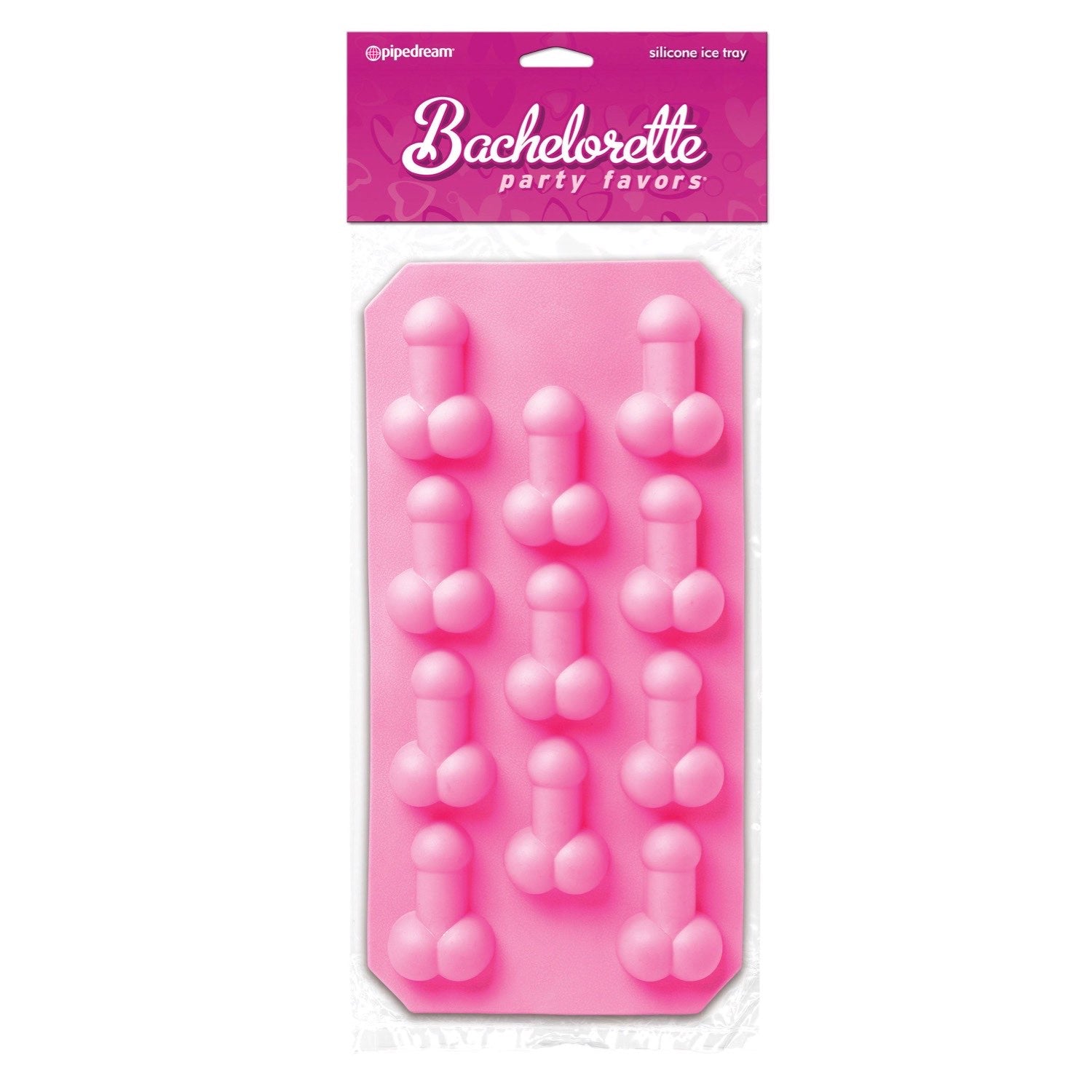 Bachelorette Party Favors Silicone Penis Ice Tray - Pink Silicone Ice Tray by Pipedream