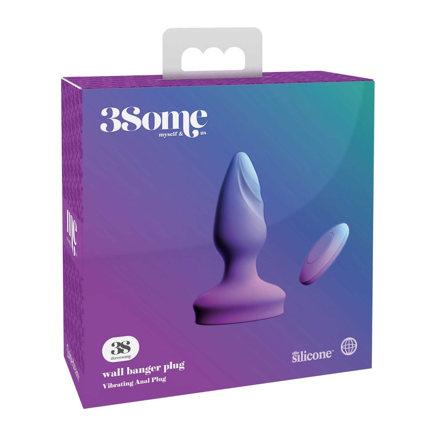 3Some Wall Banger Plug - Purple USB Rechargeable Vibrating Butt Plug with Wireless Remote by Pipedream