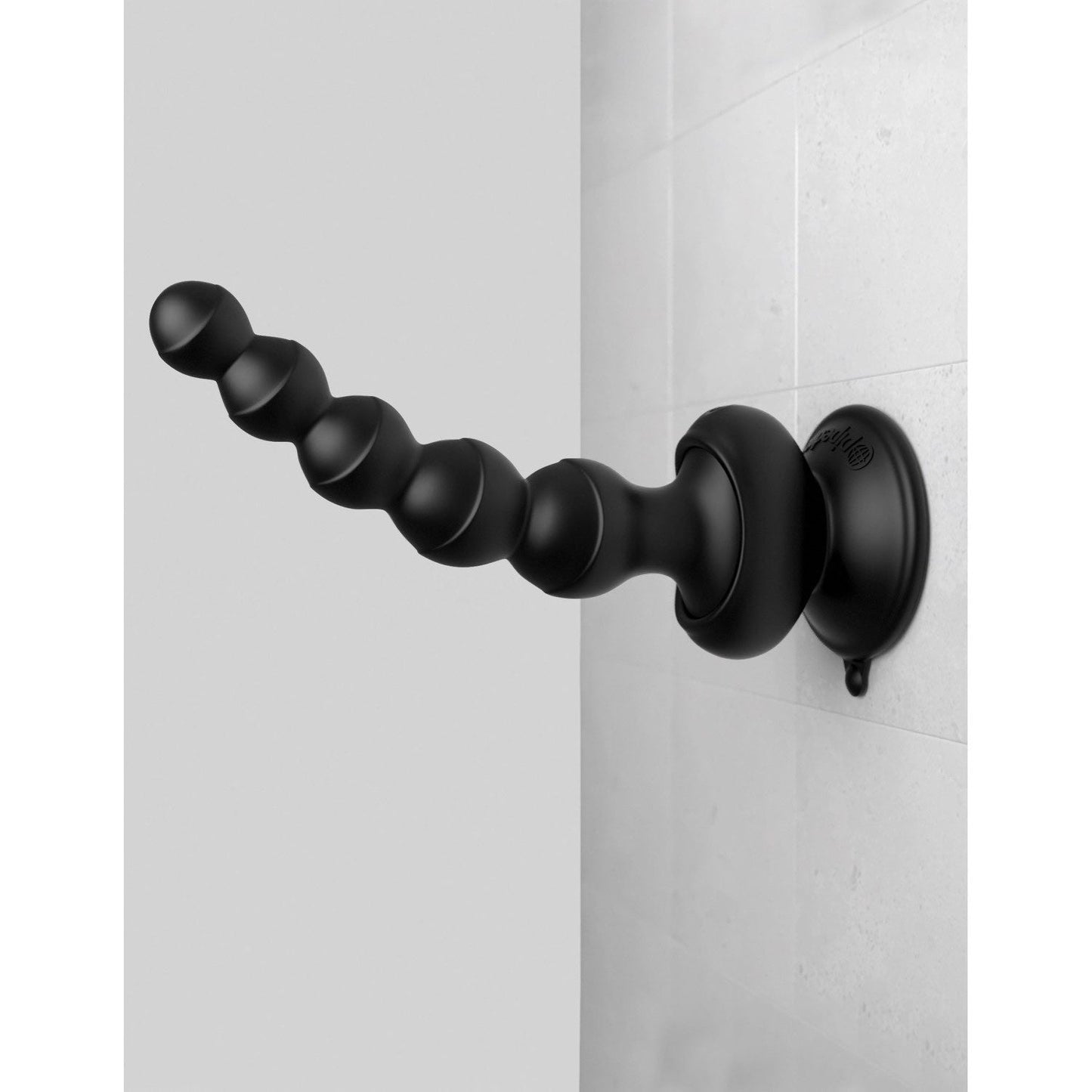 Wall Banger Beads - Black USB Rechargeable Vibrating Anal Beads with Remote Control
