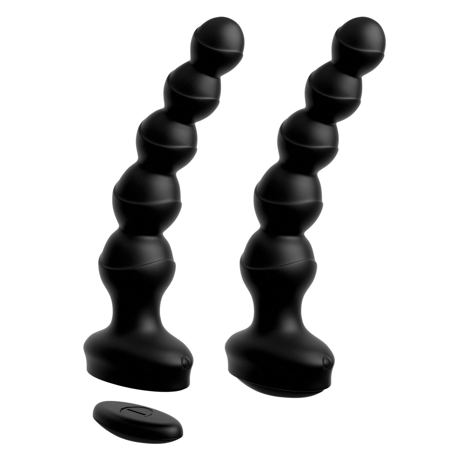 3Some Wall Banger Beads - Black USB Rechargeable Vibrating Anal Beads with Remote Control by Pipedream