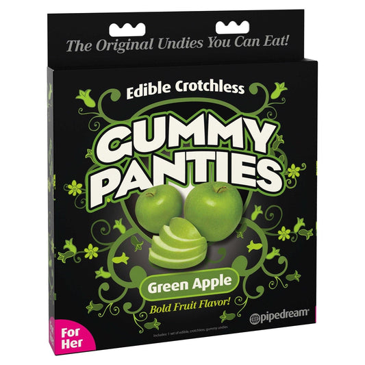 Pipedream Gummy Panties - Green Apple Flavoured Edible Crotchless Panties