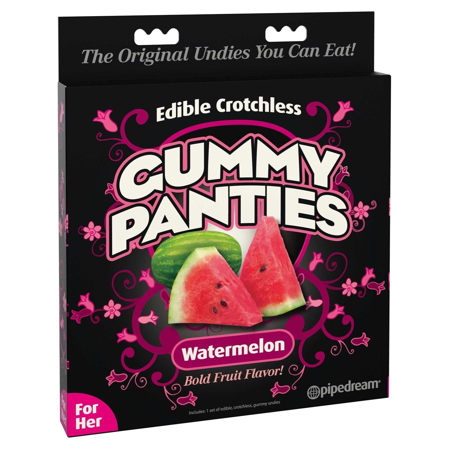  Gummy Panties - Watermelon Flavoured Edible Crotchless Panties by Pipedream