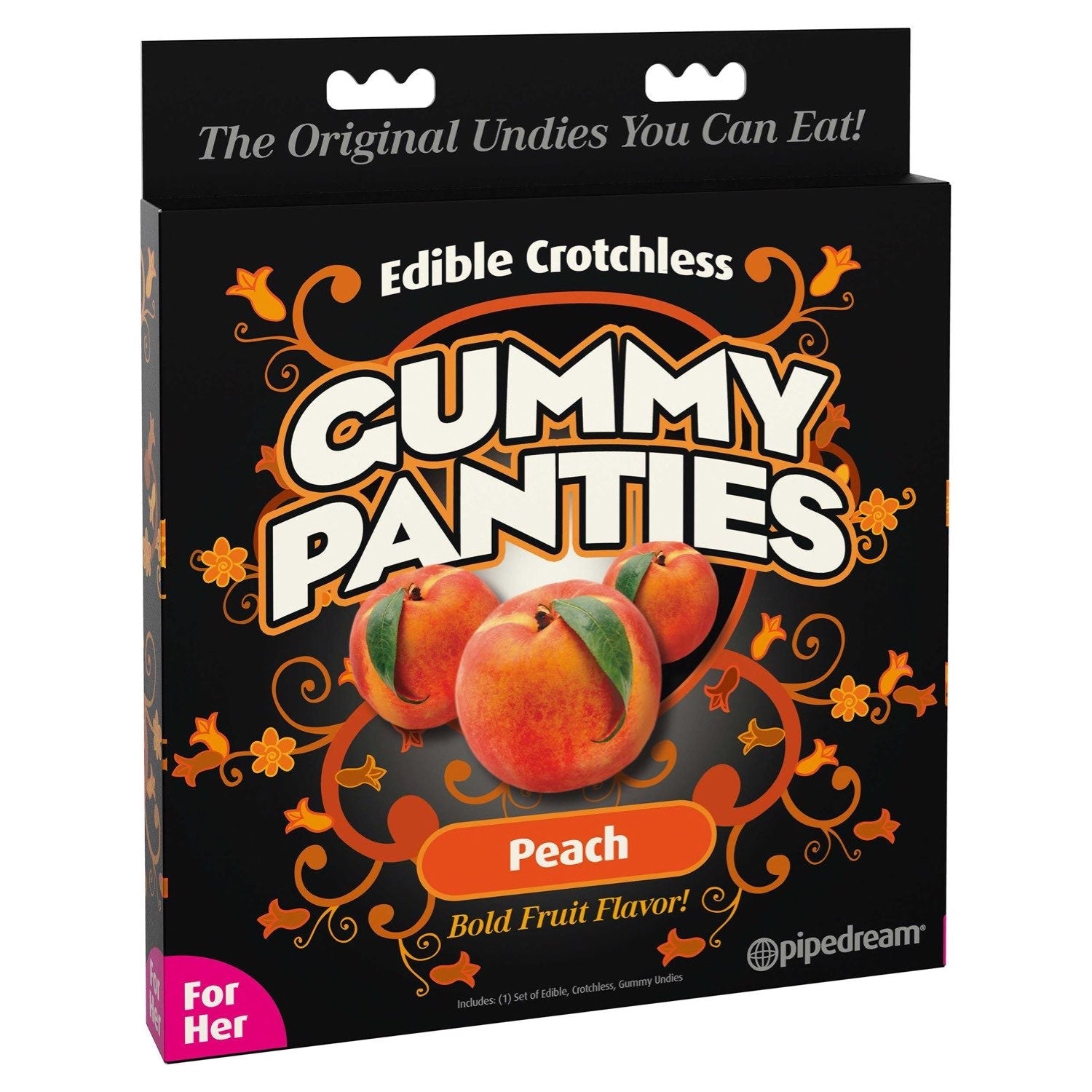  Gummy Panties - Peach Flavoured Edible Crotchless Panties by Pipedream